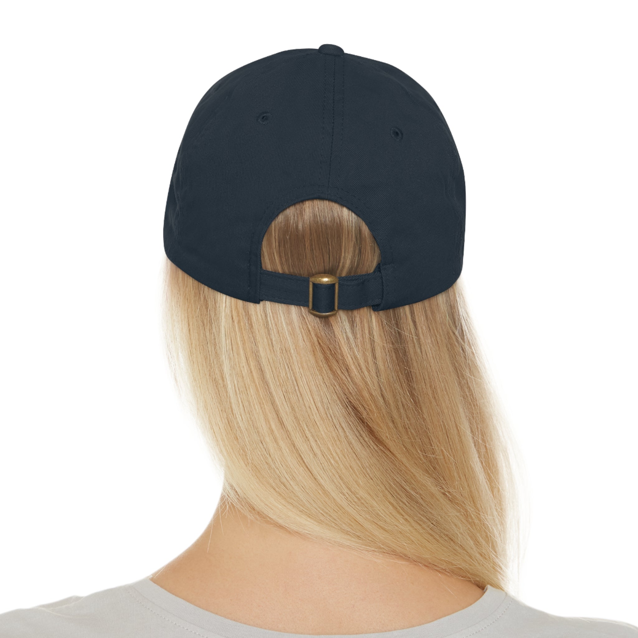 Boho Bull Skull Dad Hat with Leather Patch