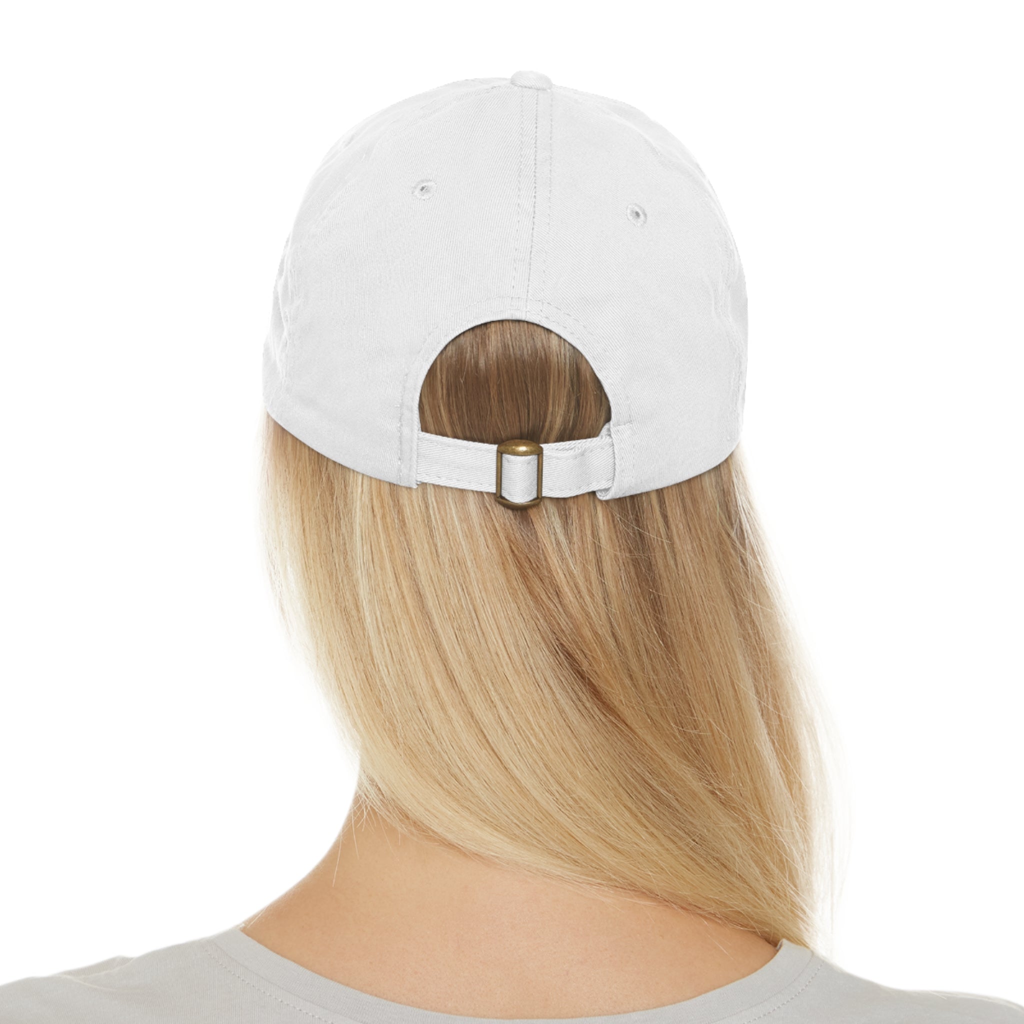 Boho Bull Skull Dad Hat with Leather Patch